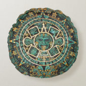 マヤ暦 ラウンドクッション (正面)