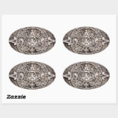 マヤ暦 楕円形シール (シート)