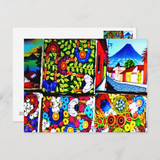 マヤ民族壁画グアテマラのはがき ポストカード (正面/裏面)