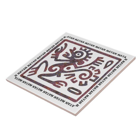 マヤ猿のシンボル タイル (側面)