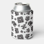 マヤ白黒エスニックパターン 缶クーラー (缶裏面)