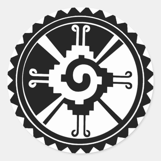 マヤ神のシンボルHunab Ku ラウンドシール (正面)