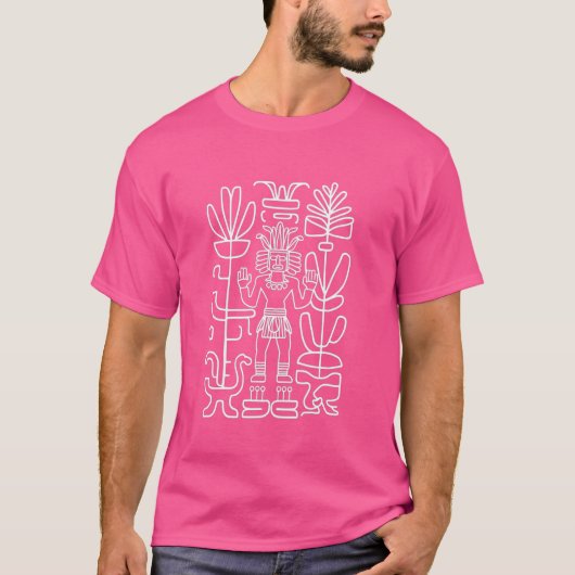 マヤ神マヤ神話古代の神ヤムカアックス Tシャツ (正面)
