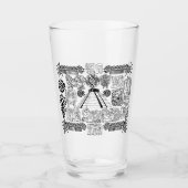 マヤ記号マグ タンブラーグラス (正面)