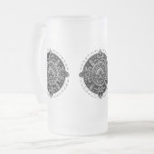 マヤ記号 フロストグラスビールジョッキ (正面左)