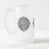 マヤ記号 フロストグラスビールジョッキ (左)