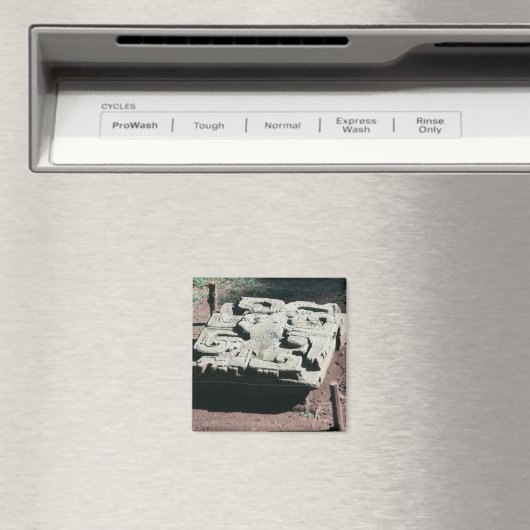 マヤ遺跡コパン・ホンジュラス写真設計 マグネット (インサイチュ (食洗機))