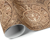 マヤ部族の異教徒：装飾的なテクスチャ ラッピングペーパー (ロールコーナー)