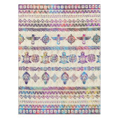 マヤ/アステカで穏やかな水彩画パターン テーブルクロス (正面)