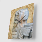 マヤ・チャコル像 スクエア壁時計 (傾斜)