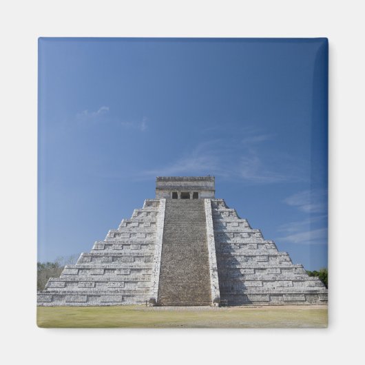 マヤ・ピラミッド、3月の朝 マグネット (正面)