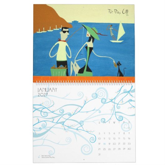 マヤDvalishviliによるカレンダーの芸術 カレンダー (1月 2027)
