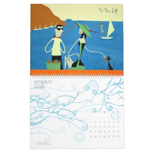 マヤDvalishviliによるカレンダーの芸術 カレンダー (1月 2026)