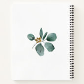 マユーカリモダン葉水色 ノートブック (裏面)