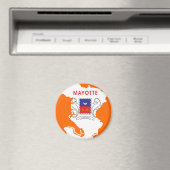 マヨット国旗の地図 マグネット (インサイチュ (食洗機))