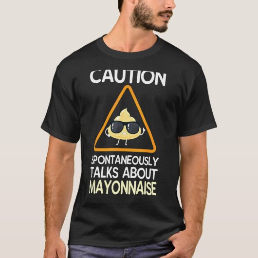 マヨネーズについて自発的に話し掛ける Tシャツ (正面)