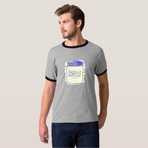 マヨネーズの瓶のペンおよびチョークのスケッチ Tシャツ