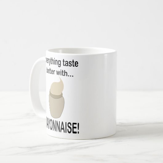 マヨネーズ・ソース食品マヨネーズおもしろいマヨネーズ コーヒーマグカップ (正面左)