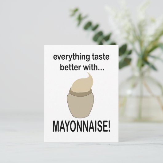 マヨネーズ・ソース食品マヨネーズおもしろいマヨネーズ ポストカード (スタンド正面)