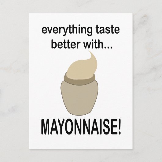 マヨネーズ・ソース食品マヨネーズおもしろいマヨネーズ ポストカード (正面)