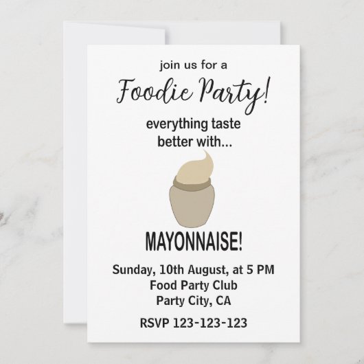 マヨネーズ・ソース食品マヨネーズおもしろいマヨネーズ 招待状 (正面)