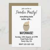 マヨネーズ・ソース食品マヨネーズおもしろいマヨネーズ 招待状 (正面/裏面)