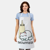 マヨネーズ 猫 メオネーズ エプロン (着用した状態)