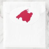 マヨルカの地図 楕円形シール (バッグ)