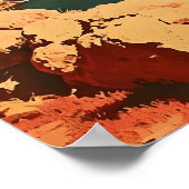 マヨルカコースタルブリスヴィンテージポストカード ポスター (角)