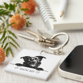 マヨルカシェパードドッグハンドスケッチ パーソナライズされた キーホルダー (正面右)