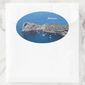 マヨルカステッカー 楕円形シール (バッグ)