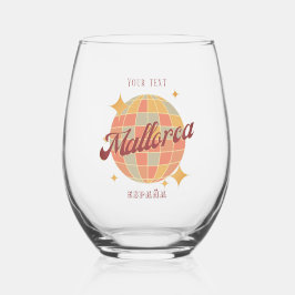 マヨルカスペインのホリデーパーティーのお土産ビーチ ステムなしワイングラス