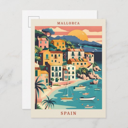 マヨルカスペインアートヴィンテエレガントージュトラベル ポストカード (正面/裏面)