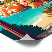 マヨルカスペイントラベルアートヴィンテージイラストレーション ポスター (角)