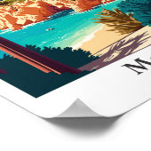 マヨルカスペイントラベルアートヴィンテージイラストレーション ポスター (角)