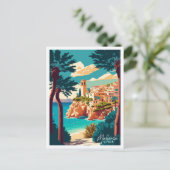 マヨルカスペインヴィンテージ旅行イラストレーション ポストカード (スタンド正面)