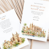 マヨルカスペイン大聖堂ウォーター結婚カラー 招待状