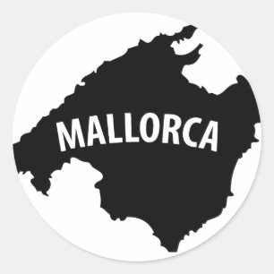 マヨルカスペイン輪郭アイコン ラウンドシール