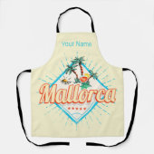 マヨルカバレアアイランドホテルレトロパロットヴィンテージ エプロン (正面)