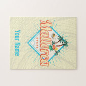 マヨルカバレアアイランドホテルレトロパロットヴィンテージ ジグソーパズル (横)