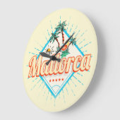 マヨルカバレアアイランドホテルレトロパロットヴィンテージ ラージ壁時計 (傾斜)