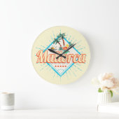 マヨルカバレアアイランドホテルレトロパロットヴィンテージ ラージ壁時計 (ホーム)