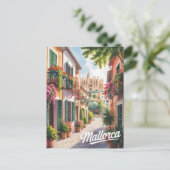 マヨルカパルマ水彩色 ポストカード (スタンド正面)