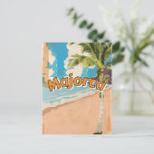 マヨルカヴィンテージバケーションポスター ポストカード (スタンド正面)