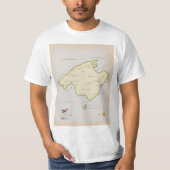 マヨルカ島のイラスト地図 Tシャツ (正面)
