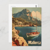 マヨルカ島の海岸の至福 ヴィンテージ ポストカード (正面/裏面)