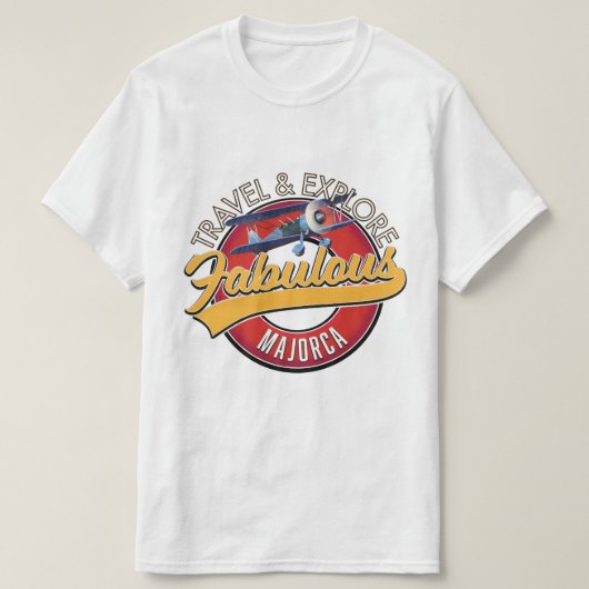 マヨルカ島ロゴで旅を楽しもう Tシャツ (デザイン正面)