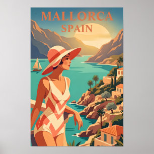 マヨルカ島旅行ポスター ビンテージ スペイン海岸 ポスター