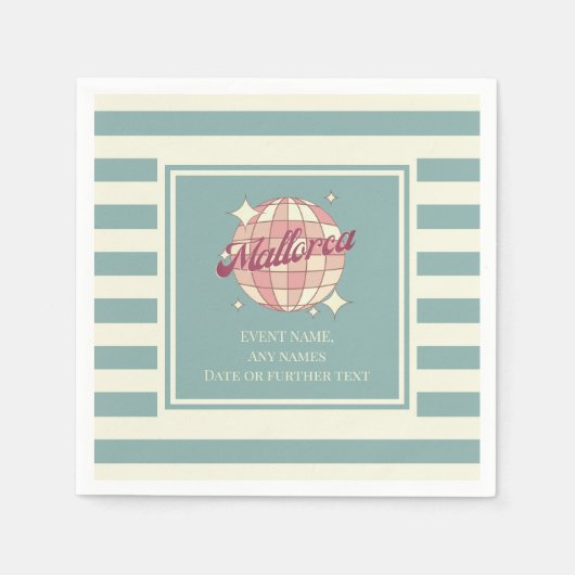 マヨルカ島 スペイン お祝い イベント 紙ナプキン スタンダードカクテルナプキン (正面)