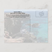 マヨルカ海岸，バレアレス諸島，スペイン ポストカード (裏面)